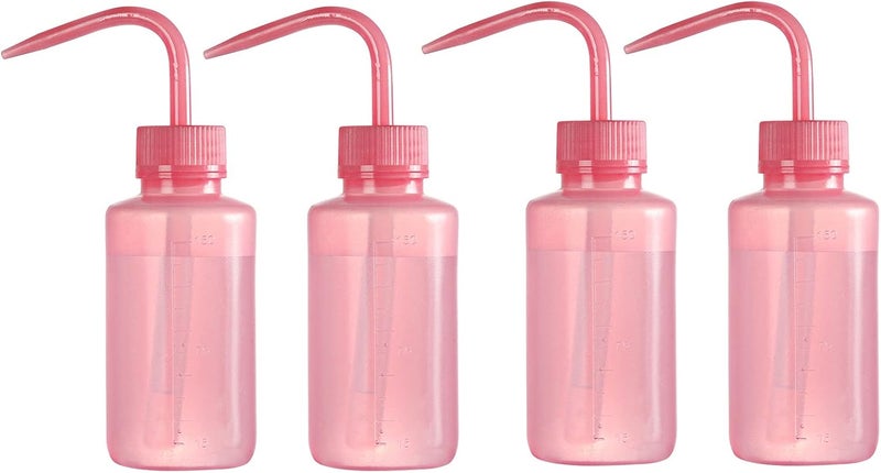 Oubest 4pcs Small Squeeze Bottles 150ml 5oz Wash Bottle Ldpe Plastic Squirt Water Bottle for Medical Label Tattoo Lash Water Succulent Watering Irrigation - Image 1